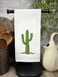 Summer Saguaro Embroidered Kitchen Towel