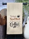 Today's Good Mood Coffee Embroidered Towel