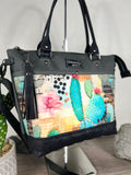 Cactus Mixed Media Handbag