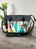 Cactus Mixed Media Handbag