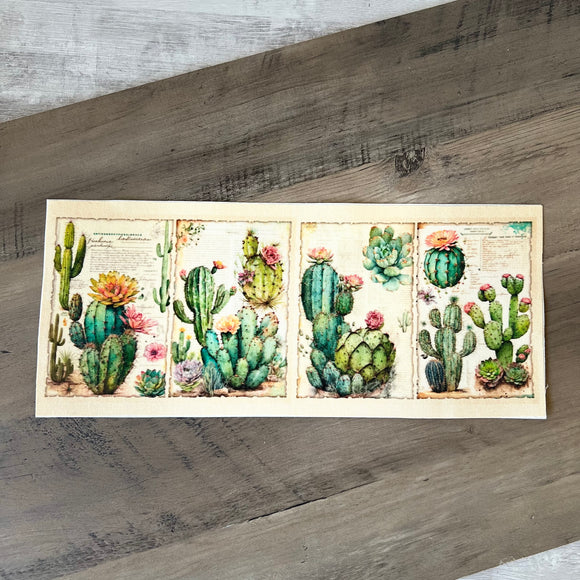 Botanical Cactus Panel-Cream