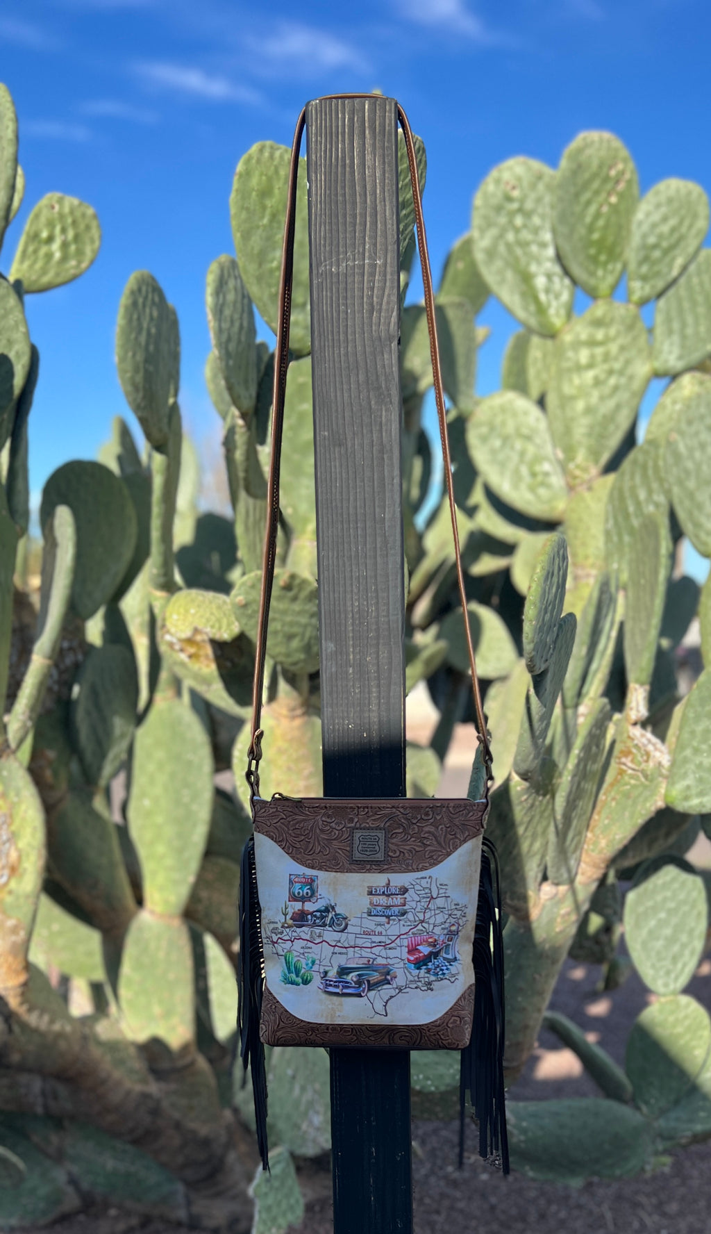 Route 66 Vintage Road Crossbody Bag