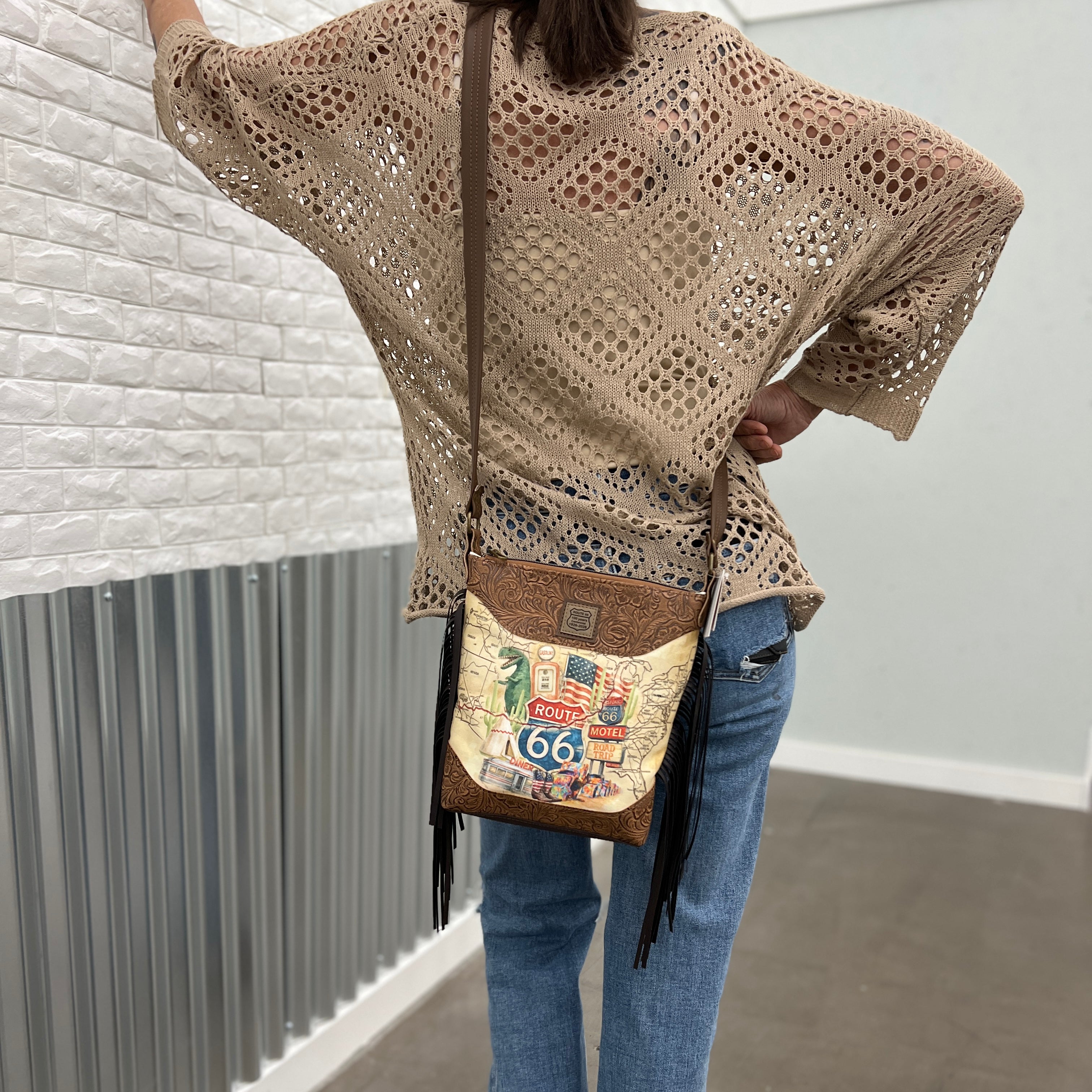 Route 66 Iconic Sights Crossbody Bag
